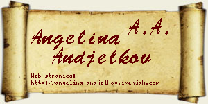 Angelina Anđelkov vizit kartica